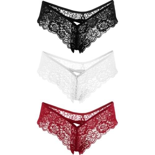 Sexy Erotic Panties G-string Briefs for Women Lace Lingerie T-back Low Waist Underpants Thongs Intimates Plus Size 5XL