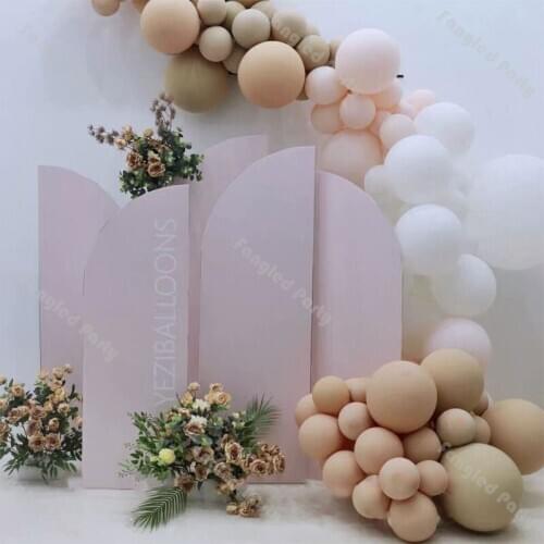 81pcs Double Cream Peach Apricot Balloon Arch Matte White Balloons Garland Baby Shower Wedding Birthday Gender Reveal Decoration