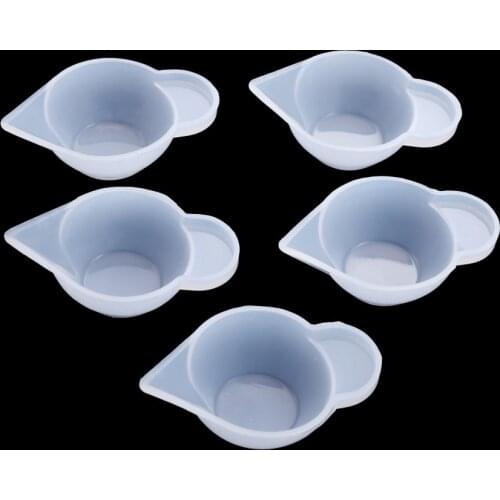 5Pcs/Lot 10ml Dispensing Silicone Cups Tools Resin Tool for DIY UV Epoxy Resin Crafts Jewelry Making Accessories Easy To Peel