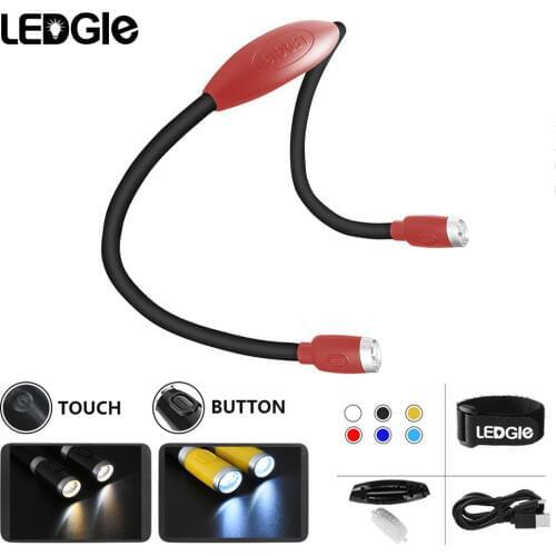 Dimmable Reading Lamp Led Book Light Flexible Handsfree Neck Light Led Flashlight Eye Protection For Knitting Reading Book Lamp