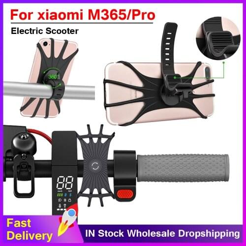 Silicone Bicycle Scooter Phone Holder for xiaomi M365 pro max for Max G30 Mobile Phone Mount Band Bike GPS Clip Universal