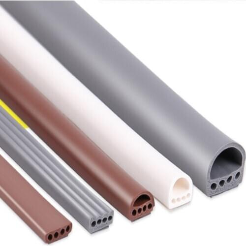 6meter/lot E/D/I type Silicone rubber sealing strip for door / window sound insulating strip self-adhesive tape