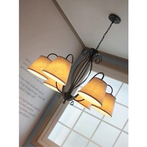 Vintage Chandelier lighting Living Room lights rustic Iron Lantern Modern Bedroom chandeliers ceiling Dining Room Led Lamps