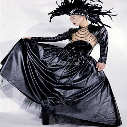 WYY Ballroom dance sexy costumes led supply singer dj disco stage show clothes hat bar catwalk performance club wears dresses