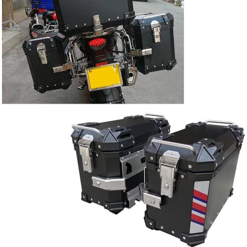 28L Universal Motorcycle Aluminum alloy Toolbox Trunk Left Right Side Box Luggage Pannier Cargo Tool Box Storage