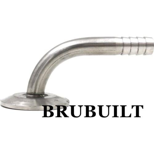 1.5"TC x 1/2" Barb 90 Degree Bend 304 Sanitary Tri-Clover Fittings Connectors Home Brew