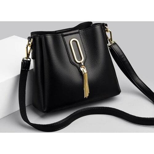 Bag Female 2021 New Fashion Korean Womens Bag Large Capacity Fashion Tassel Diagrammed Bucket Bag Foreign Trade Shoulder Bag