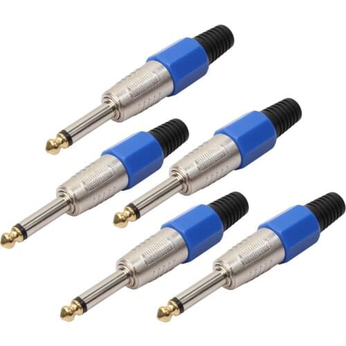 1/4inch 6.35mm Male Plug to XLR 3Pin Famale Microphone Cable Adapter Converter for Mixer Speaker, 5 Pack