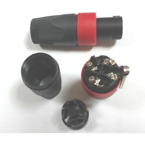 20pcs high-quality 4 Pin Male Plug Compatible Audio Cable Connector Red