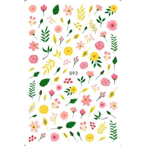 3D Nail Sticker Flower Tree Leaf Slider Nails Art Decoration Wraps Decals Design Adhesive Manicure Tips Stickers Pegatina