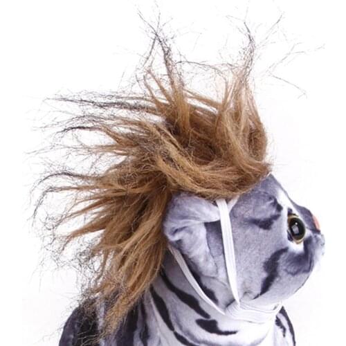 5 Colors Useful Decorative Dog Cosplay Headwear Dog Supplies Cat Wig Headwear Bright Color for Cat