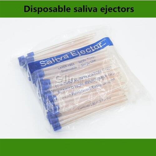 5 packs x 100Pcs/ lot Disposable saliva ejectors Dental material Oral Supplies
