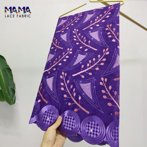 5 Yards 2021 New Style African Lace Fabric Embroidery Swiss Voile Lace In Switzerland 100% Cotton Dry Lace For Wedding Dresses