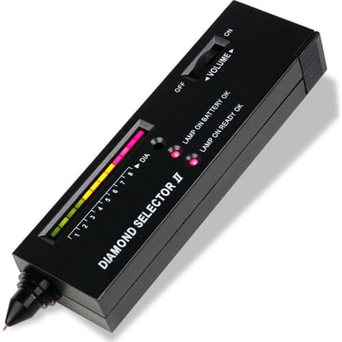 Diamond Gems Tester Pen Portable Gemstone Selector Tool Professional LED Indicator Accurate Reliable Jewelry Test Tool 9V