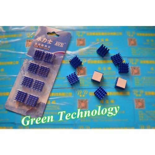 Aluminum Heatsink Heat Sink 15*15*8.2MM Chip Cooling Cooler m.2 SSD Heatsink Heat Sink 8pcs