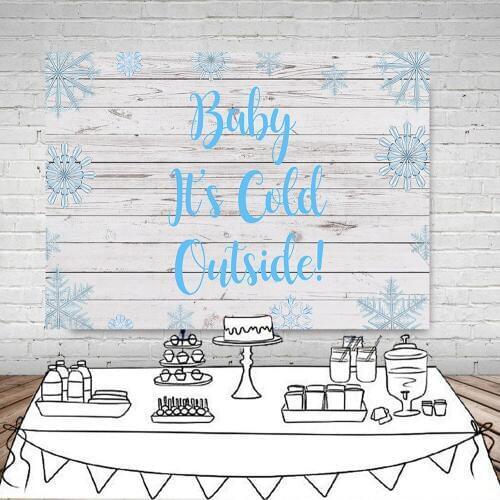BEIPOTO Snowflake Baby shower invitation winter its cold outside photography backdrop christmas background party Decor vinyl