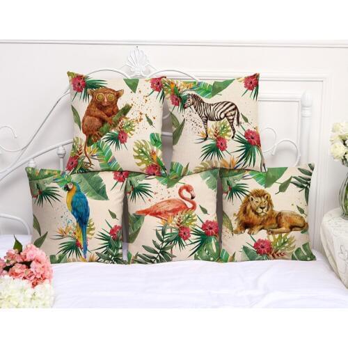 1 Piece Famous Designer Hug Cushion Cover Decorative Home Decor Chair Sofa Throw Pillows Case 45x45cm Fashion Animal Plant