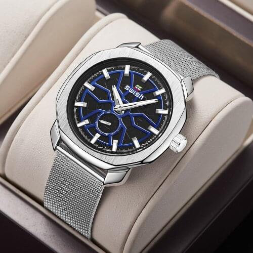 SWISH Top Brand Luxury Waterproof Quartz Wristwatch New Fashion Mens Watch Sport Chronograph Watches For Men Relogio Masculino