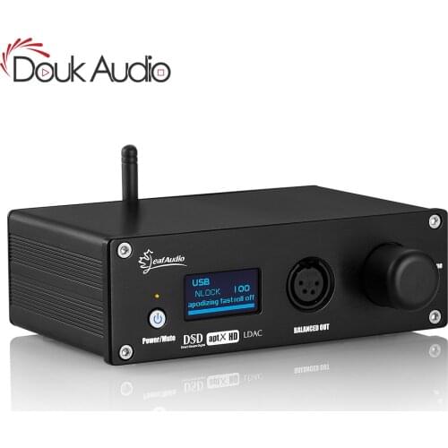 Douk Audio CSR8675 Bluetooth 5.0 Receiver XMOS XU208 USB DAC S/PDIF Coaxial / Optical / IIS Digital to Analog Converter APTX-HD