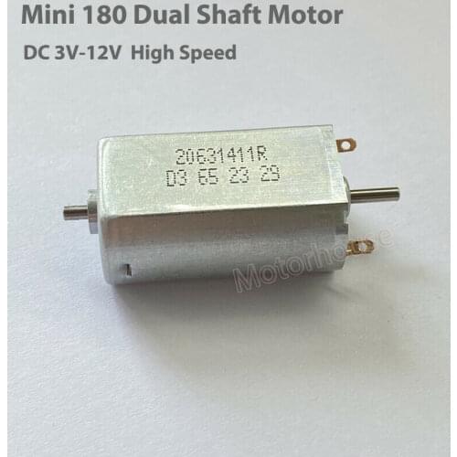 Micro 180 Carbon Brush Motor DC 3V-12V 28000RPM High Speed Dual 2mm Shaft Engine DIY RC Toy Car Boat Fan