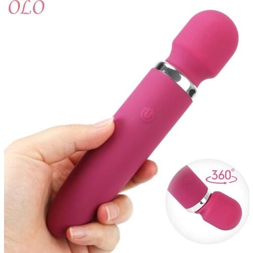 OLO 8 Modes Magic Wand Vibrators USB Rechargeable Dildos Erotic Female Masturbator Sex Toys For Women Nipple Clitoris Stimulator