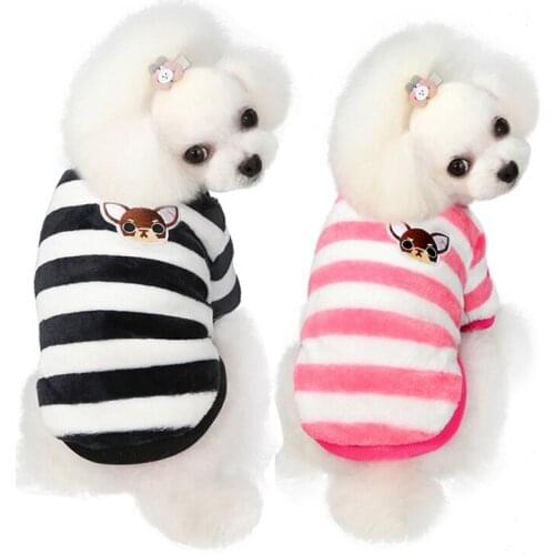 Fleece Warm Dog Clothes Pet Puppy Cute Vest T-shirt Pet Clothing For Small Mdedium Dogs French Bulldog Pet Dogs Pullover Outfits