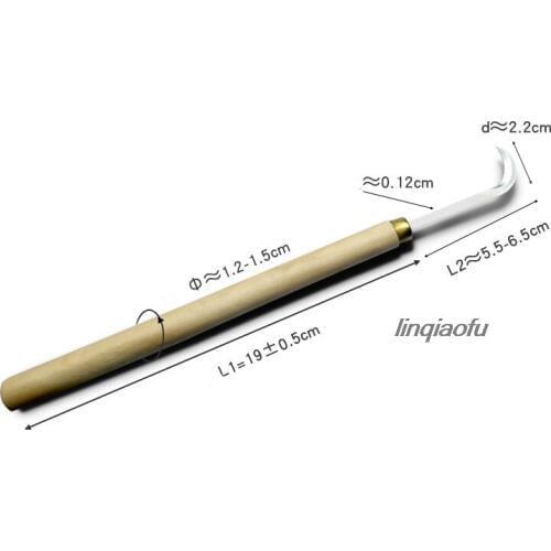 Wood carving root carving tool Clearing seam burr smoothing hook knife