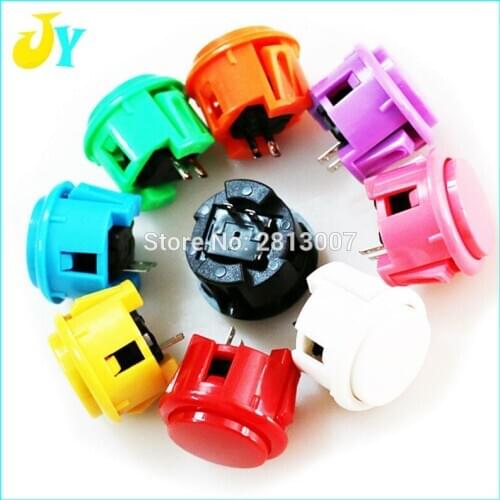 Multi Color Arcade Push Button button with microswitch SANWA Type Jamma Arcade Switch Buttons High Quality Durable Game Machine
