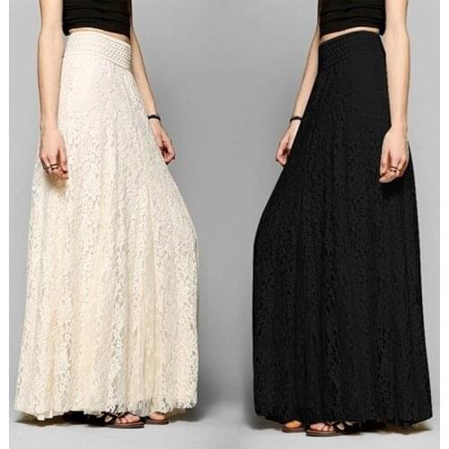 Fashion White Silver High Waist Party Wear Maxi Female Pleated Skirts New Style Womens Ladies Long Summer Skirt 2021