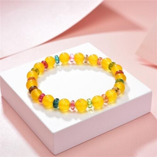 Trendy Boho Bracelet Natural Stone Yoga Beaded Bracelets for Women Friend Gift Charms Strand Bangle Wristband Jewelry 18cm B386