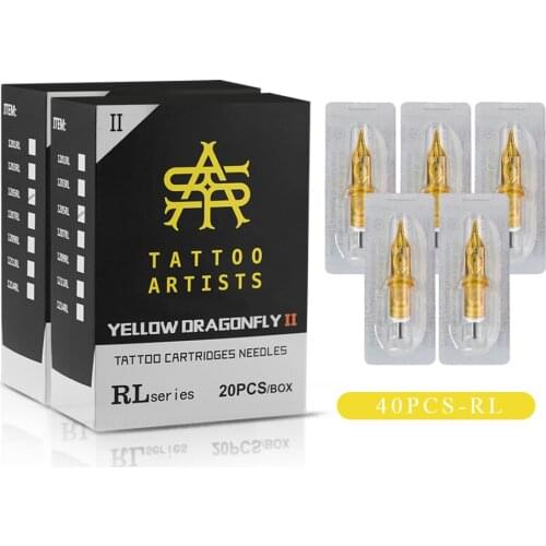 Hot Sale 40PCS Disposable Tattoo Cartridge Needles Semi Permanent Makeup Eyebrow Needle For Tattoo Machine Round Liner Supplies