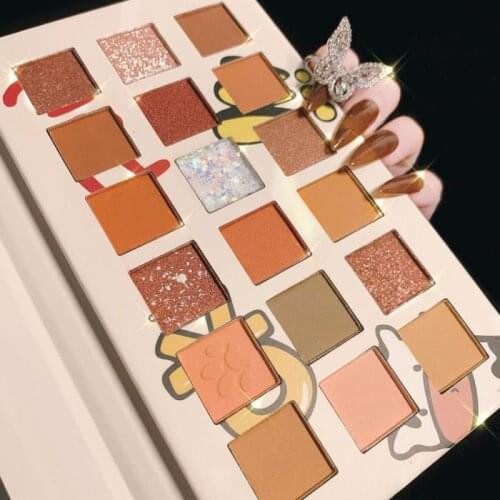 Fashion 18Colors Chocolate Eyeshadow Palette Matte Shimmer Smoky Eye Shadow Highlight Brighten Eyes Makeup Easy to Color TSLM1