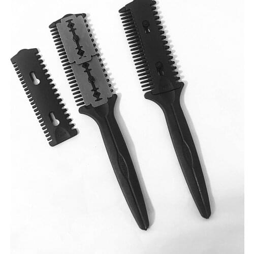 Barber Hair Razor Comb Scissor Tools Bangs Brush Hairdressing Trimmers Hair Shaving Blades Cutting Thinning Beauty Styling