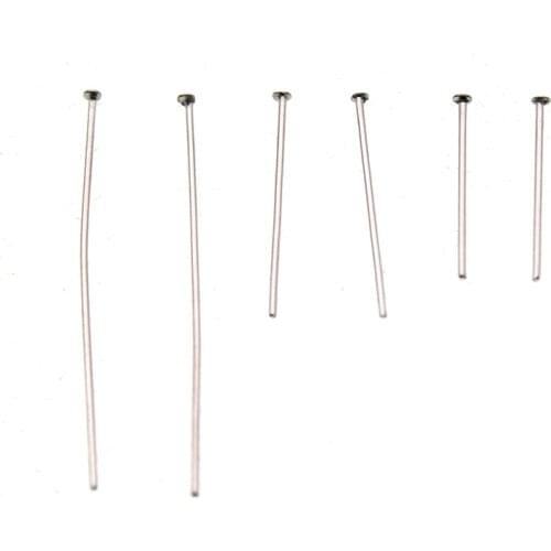100pcs 15 20 30 40 50 60 70mm Stainless Steel Flat Head Pins for Jewelry Making DIY Handmade Earrings Findings Accessories