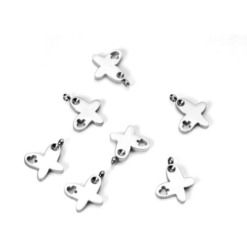 ASON 10pcs/Lot Wholesale Handmade Butterfly Charm For Necklace Bracelets Bangles DIY Jewelry Women Men