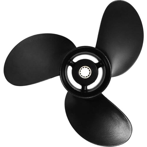 Outboard Propeller 8.5 x 7.5 For Tohatsu/Nissan/Mercury 8-9.8HP R-Rotation Aluminum Alloy 3 Blades 12 Spline Tooth 3B2-64515-0