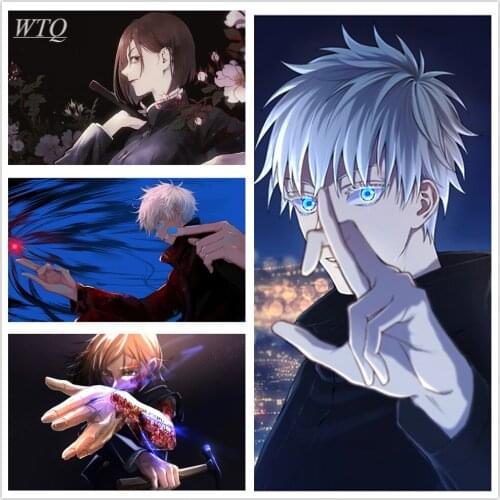 Gojo Satoru Retro Poster Jujutsu Kaisen Posters Anime Posters Canvas Painting Wall Art Wall Decor Poster Picture Home Decor