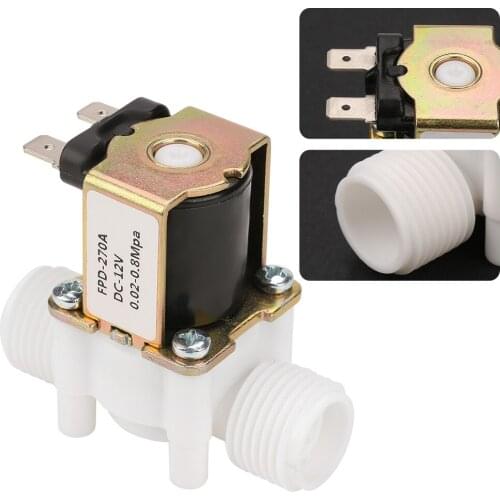 Dropshipping Solenoid Water Valve 12V G1/2inch NC Plastic Electrical Inlet Solenoid Water Valves For Water Dispense