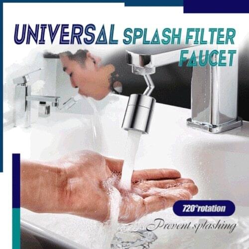 Adjusting 360 Rotate Splash Filter Faucet Kitchen Bathroom Water Saving Faucet Tap Bathroom Accessories Stainless Steel
