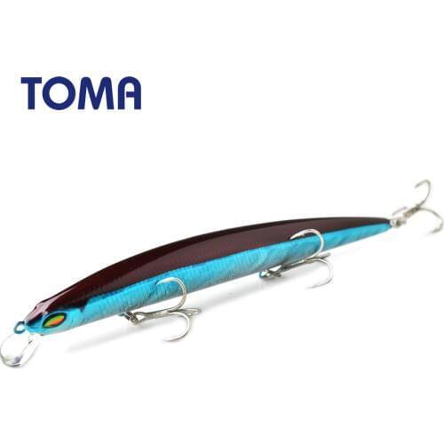 TOMA Suspend Long Cast Fishing Lure 145mm 20g Wobbler Minnow Depth 0-1.5m Crankbait Sea Bass Bait 3 Treble Hooks