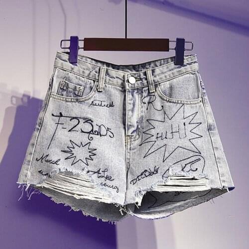 New Summer Women High Waist Button Wigh Leg Jeans Shorts Casual Female Loose Fit Blue Denim Shorts 2021