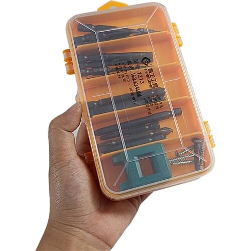 13 Grids Screws Storage Box Portable Transparent Double-Side Multifunctional High Quality Storage Tool Plastic Box Screws Holder