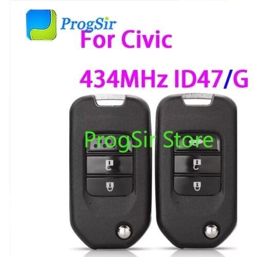 2Button 3 Button Remote Control for Honda Civic ID47 Chip With G