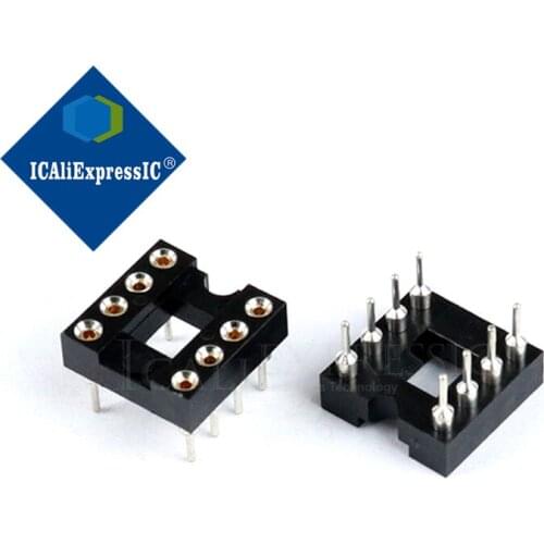 20PCS Round Hole 8 Pins 2.54MM DIP DIP8 IC Sockets Adaptor Solder Type 8 PIN IC Connector new In Stock