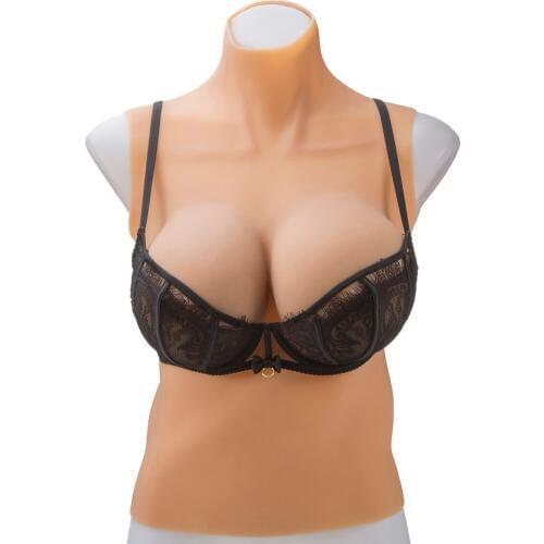 2900g Half-body Silicone Boobs Suiy CD TG Drag Queen E Cup Big Fake Breast Forms Drag Queen Shemale Transgender Crossdressing