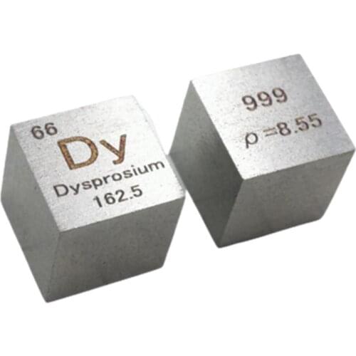 99.9% High Purity Dysprosium Dy 8.6g Carved Element Periodic Table 10mm Cube