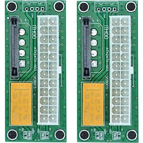Add2PSU Synchronous Power Board Multiple Power Supply Adapter,ATX 24Pin to SATA Dual PSU Power Supply Sync Starter