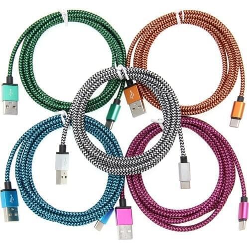 Aluminium Snake pattern Fabric Type-C micro 5pin 8pin usb cable Date Sync Charger Cable for Iphone 8 7 Sumsung cheap 400pcs/lot