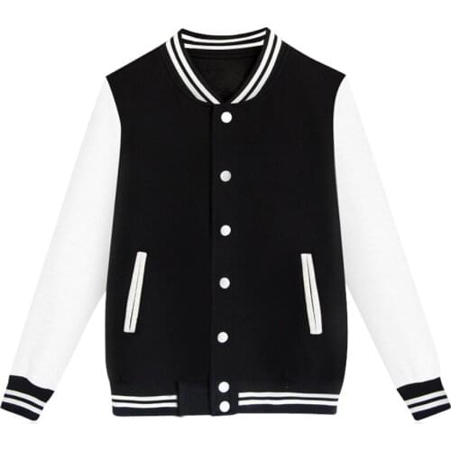 2019 Hot Fashion Baseball Jacket Hip Hop Solid Color Capless Hoodies High Quality Single Breasted Jackets Large Size Clothing