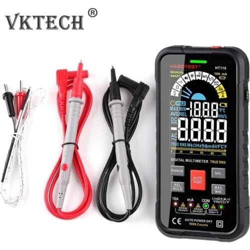 HT116 Auto Range 1000V 10A True RMS Digital Smart Multimeter Portable AC DC Tester Volt Voltmeter Ammeter Ohm Voltage Current